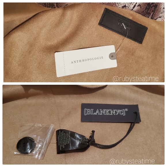 BLANK NYC /ANTHRO Renegade Snake Print Long Blazer Jacket, Vegan Faux Suede, NWT - Picture 13 of 15